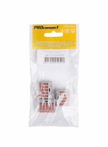 Соединительная клемма многоразовая 5-х проводная серая (0,08-4 мм2)(3 шт.) (пакет) PROconnect Соединительная клемма многоразовая 5-х проводная серая (0,08-4 мм2)(3 шт.) (пакет) PROconnect