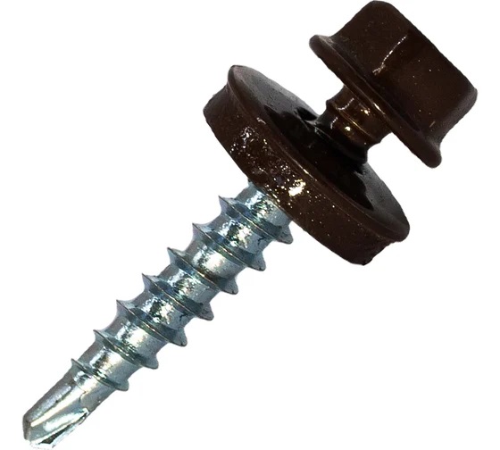 Саморез кровельный 4,8х29 RAL-8017 шоколадно-коричневый дерево (4000шт) 