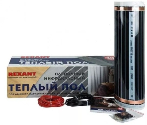 Пленочный теплый пол RXM 220 площадь 5 м2 (0,5х10 м), 1100 ВТ REXANT