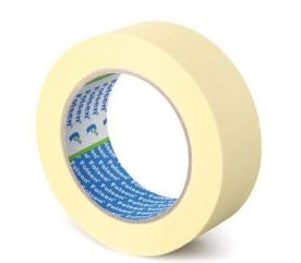 Лента малярная 12мм х 50м желтая 80оС Folsen