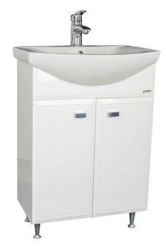 Тумба №5 Балтика 60 Сосна Скания Светло-Темная + Раковина Балтика 60