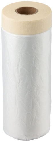 Укрывная пленка с ПЭ-лентой 33х1,4м статически заряжена 7мкр Clever Cover