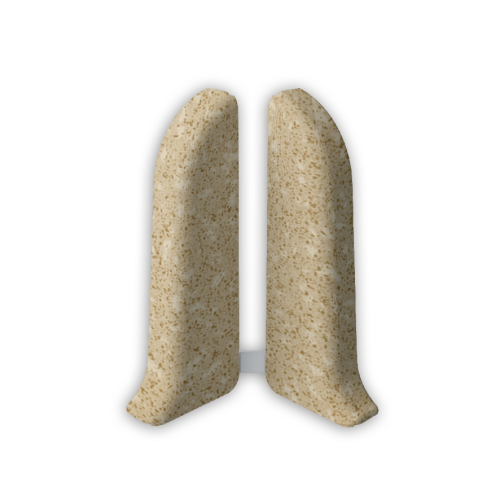 162 Заглушки (левая/правая) Лексида 55мм Гранит бежевый (10 пар)