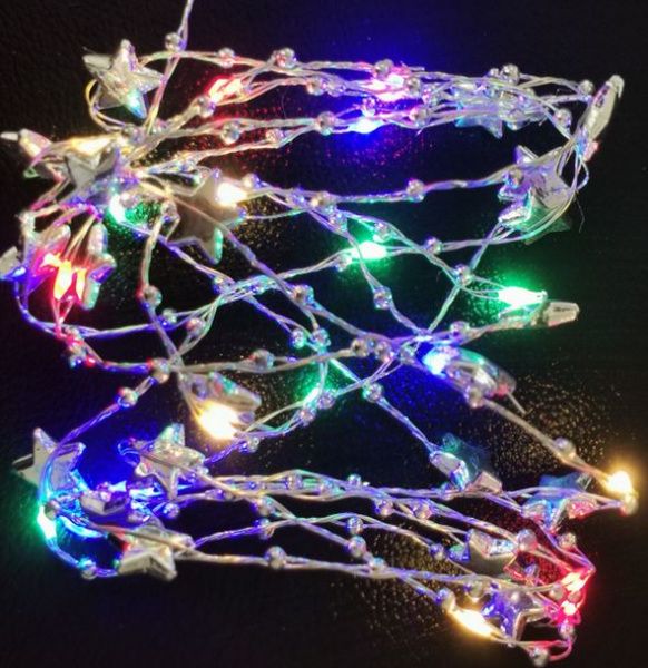 Гирлянда Бусы звезды 20LED 8 режим 2,3м Старт