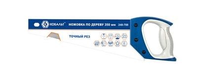 Ножовка по дереву 350 мм, 3d, закаленый зуб, шаг 2мм/12TPI двухкомпонентная рукоятка, КОБАЛЬТ