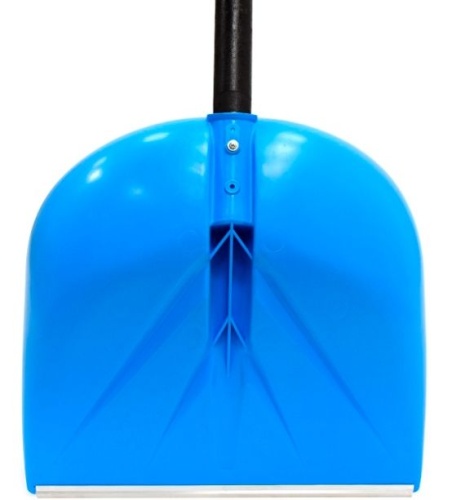 Лопата снеговая 390х410 Феличита СИНЯЯ с черенком