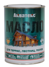 Масло для террас, лестниц, полов Акватекс б/цв 0,75л
