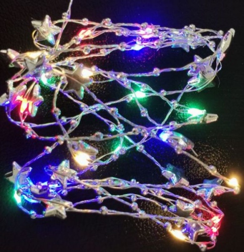 Гирлянда Бусы звезды 20LED 8 режим 2,3м Старт