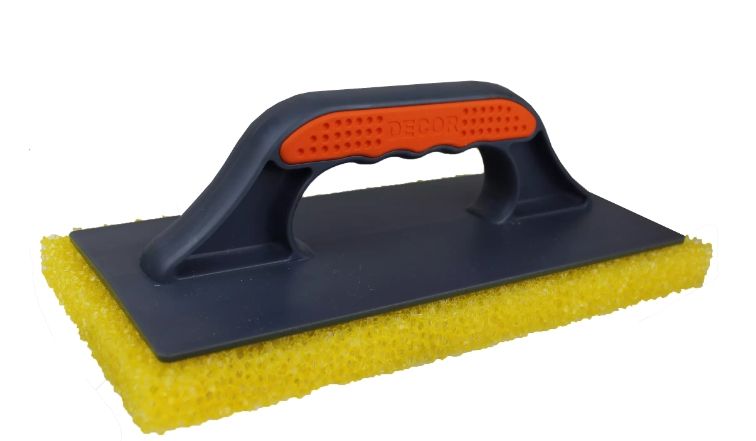 Терка 140 х 280 мм грубый желтый поролон 2К DECOR