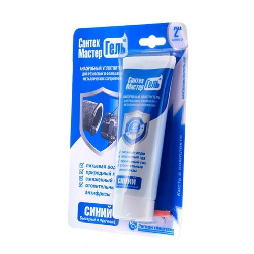 Гель анаэробный СантехМастер 60г синий до 2" 61031