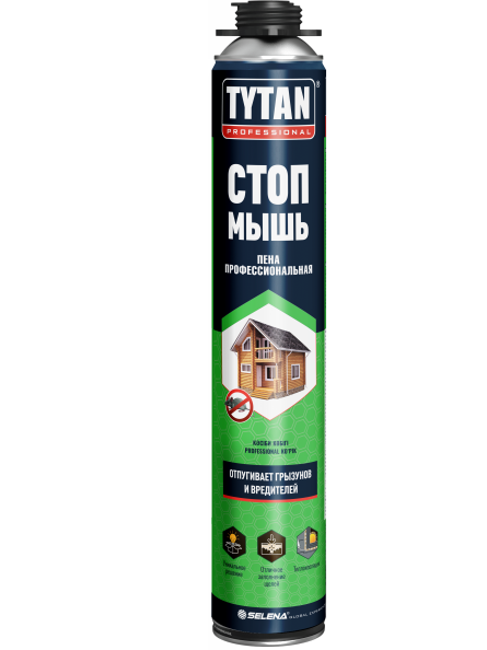 Пена монтажная профессиональная Tytan СТОП МЫШЬ (0,750л) /12