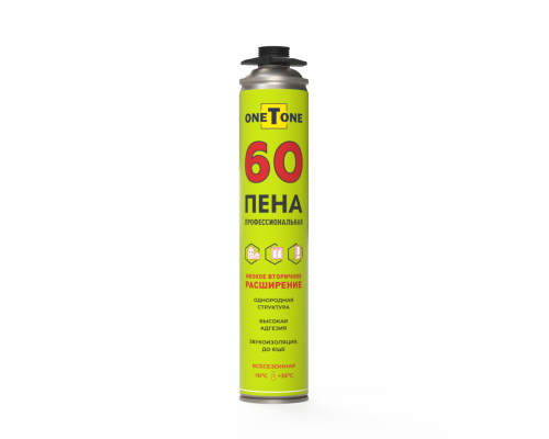 Пена монтажная профессиональная с низким расширением oneTone 60 1000мл всесезонная (-10℃ +35℃) /12