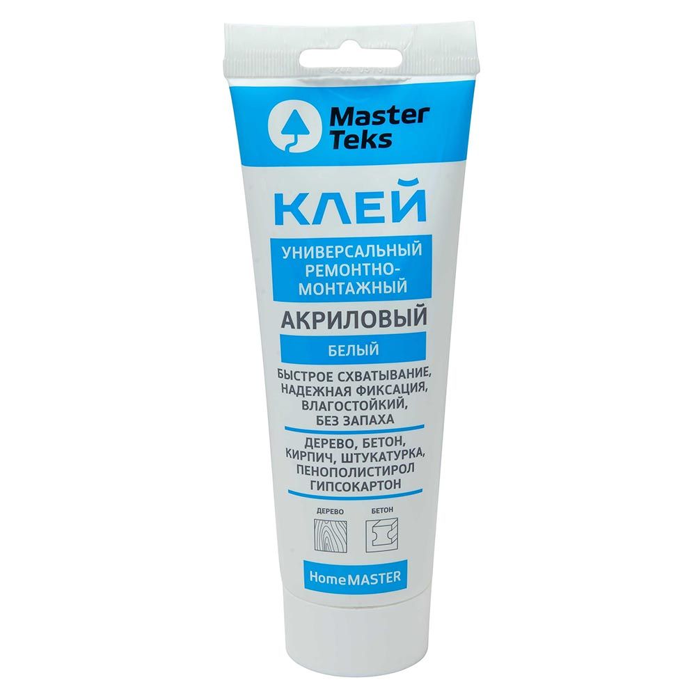 Клей монтажный Masterteks HomeMaster акриловый ремонтный универсальный прозрачный (0,250 кг)/12