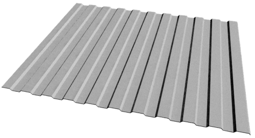 Профнастил оцинкованный 2м/1,2м высота волны С-8 толщина 0,4мм оцинкованный