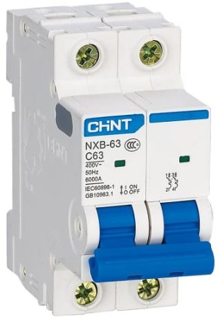 Выключатель автоматический 2п C 16А 4.5кА NXB-63S (R) CHINT 296788