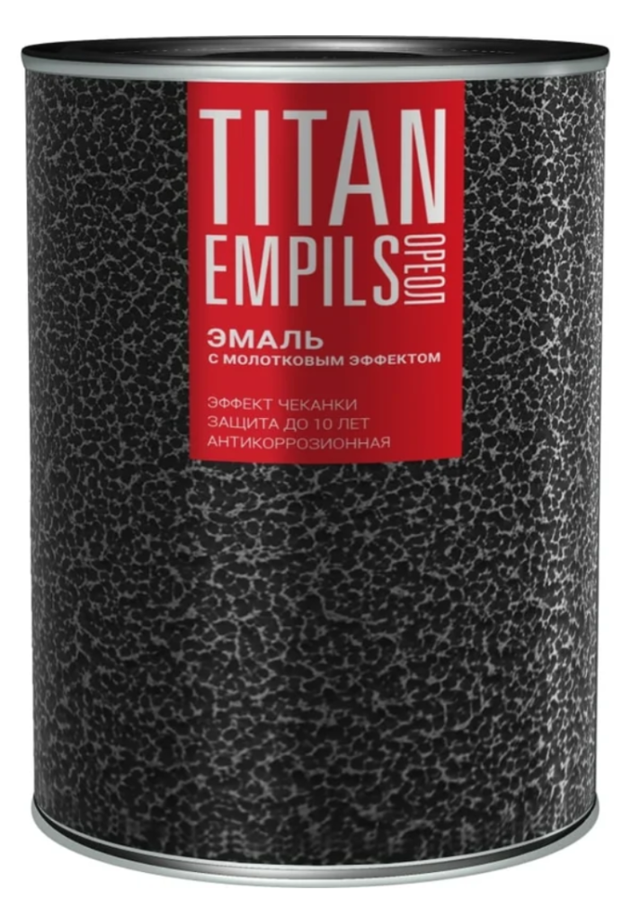 Эмаль с молотковым эффектом Ореол Titan Золотистая (0,8 кг)/8