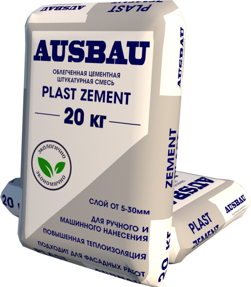 Штукатурка AUSBAU PLAST ZEMENT (20 кг) /64 б/н