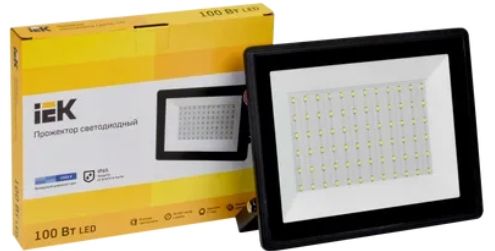 Прожектор светодиодный 100 Вт 6500К IP65 черный IEK