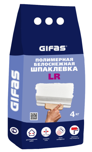 Шпатлевка GIFAS LR белоснежная (4 кг) /6