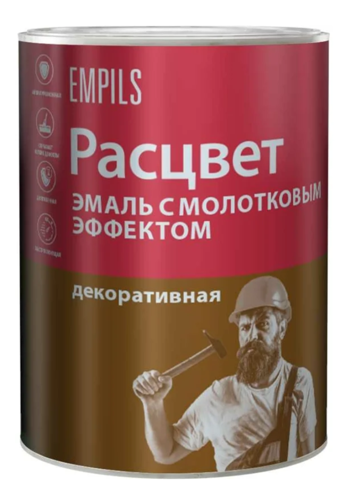 Эмаль с молотковым эффектом Расцвет Золотистая (0,8 кг)/14