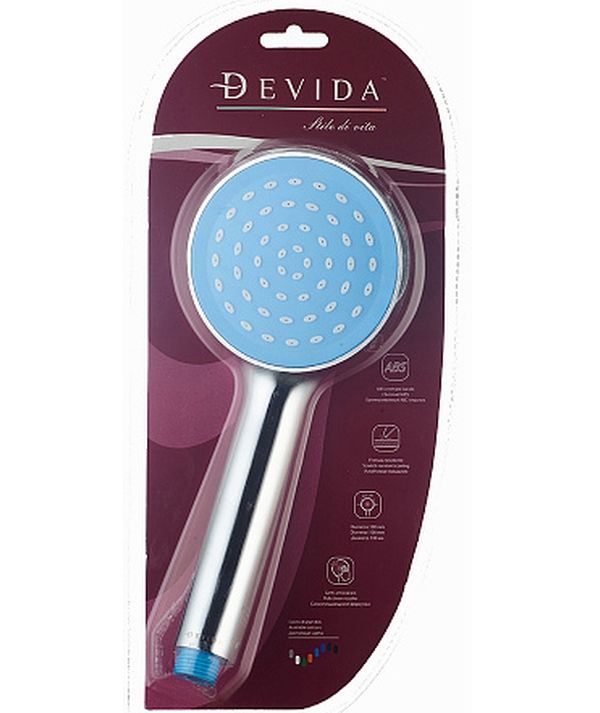 Лейка DEVIDA 002 ГОЛУБАЯ 1-позиционная в блистере DVC01002BS