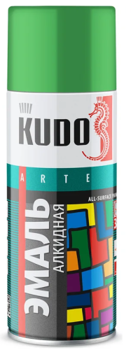 Эмаль аэрозольная алкидная Kudo KU-1006 светло-зеленая (520 мл) /6