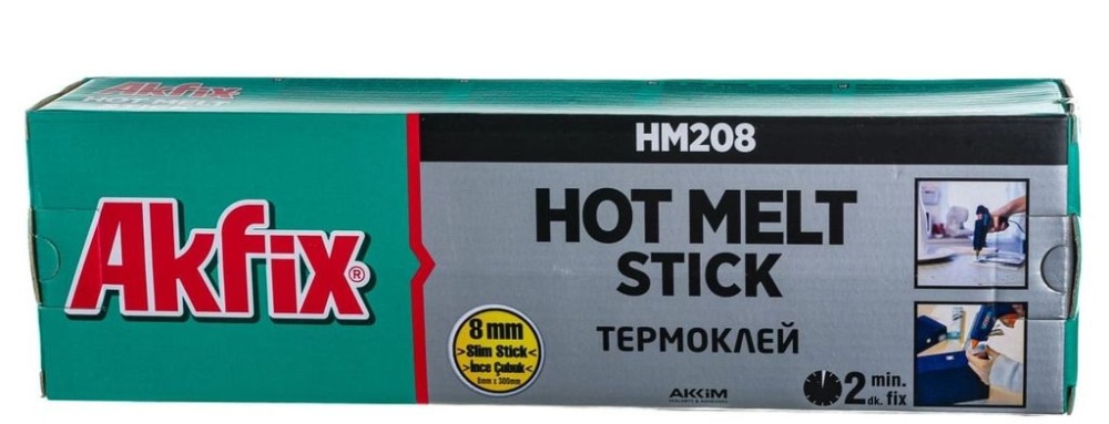Стержни клеевые Akfix HM 208 Hot Melt 8мм,1кг/упак./пакет(78шт)
