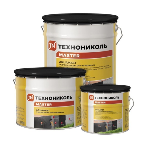 Мастика битумная AquaMast 18кг для фундамента (36)