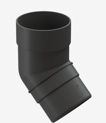 Колено Premium 45гр графит 