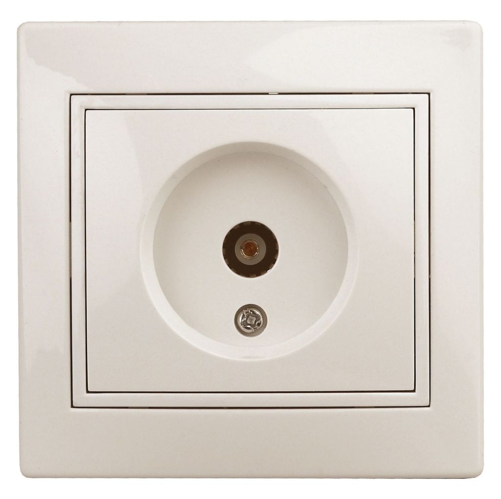 Розетка TV одиночная, IP20, СУ, Plano, сл.кость, 1-301-02