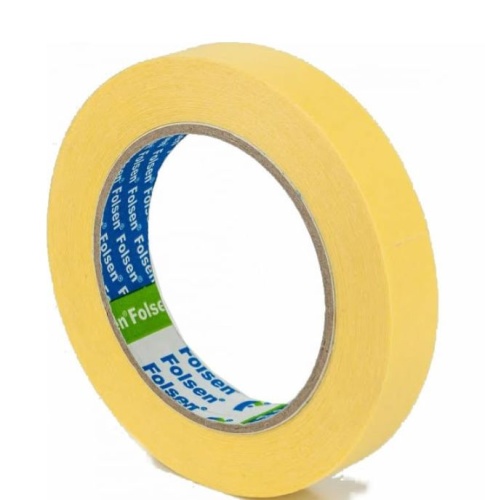 Лента малярная 19мм х 50м желтая Folsen