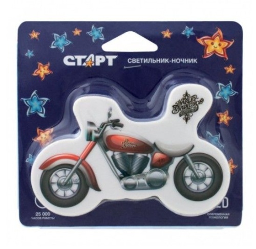 Светильник ночник Мотоцикл красный 3LED СТАРТ NL 