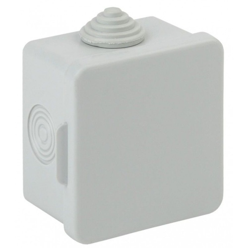 Коробка распаячная открытой установки квадрат 65 х 65 х 50 с гермовводами 4 вх. IP54 ЭРА