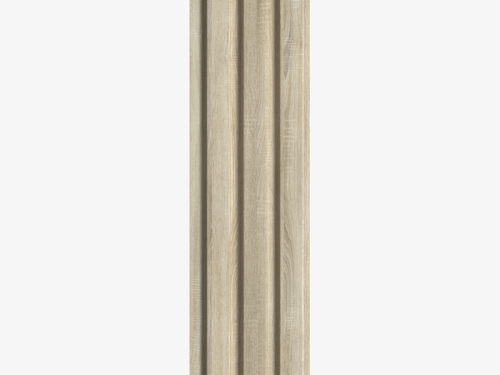 Панель МДФ STELLA Стеновая Реечная 2700x119x16 Beats De Luxe Дуб Сонома (уп.4шт.)