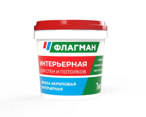 Краска интерьерная акриловая ФЛАГМАН (1 кг) /324