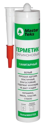 Герметик силиконовый Masterteks HomeMaster санитарный белый (0,260 л) /12