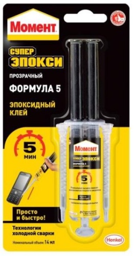 Клей секундный Момент Супер эпокси формула 5 (0,014 л)/24