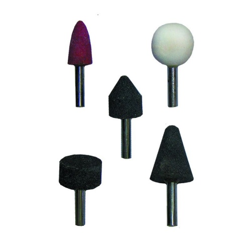 Набор абразивных камней для дрели (5шт) (12/120) БИБЕР