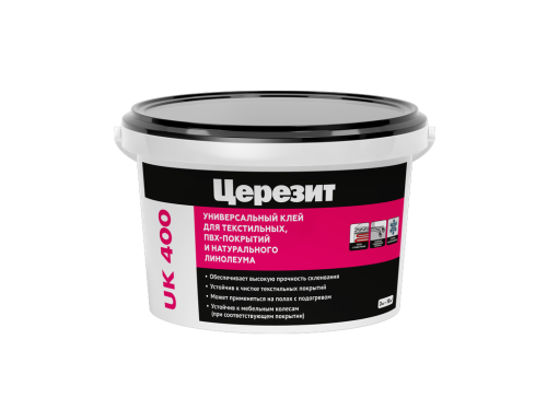 Клей для линолеума и ПВХ покрытий ЦЕРЕЗИТ UK 400 (3 кг) /6