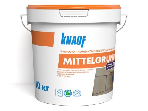 Грунт концентрат 1:5 универсальный акриловый KNAUF Миттельгрунд для впитывающих оснований (10 кг)/33
