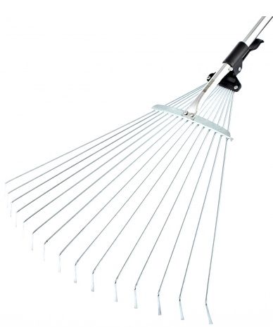 Грабли веерные 15-зубые раздвижные стальной черенок Palisad