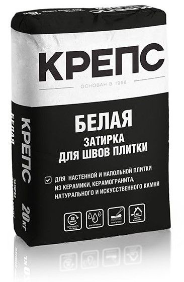 Затирка КРЕПС белая (20 кг) /56