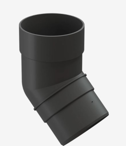 Колено Premium 45гр графит 