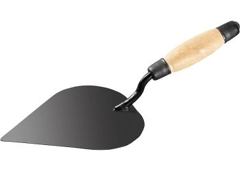 Кельма штукатура 185 мм сердечко стальная деревянная усиленная ручка Сибртех