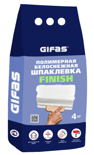 Шпатлевка GIFAS FINISH белоснежная (4 кг) /6