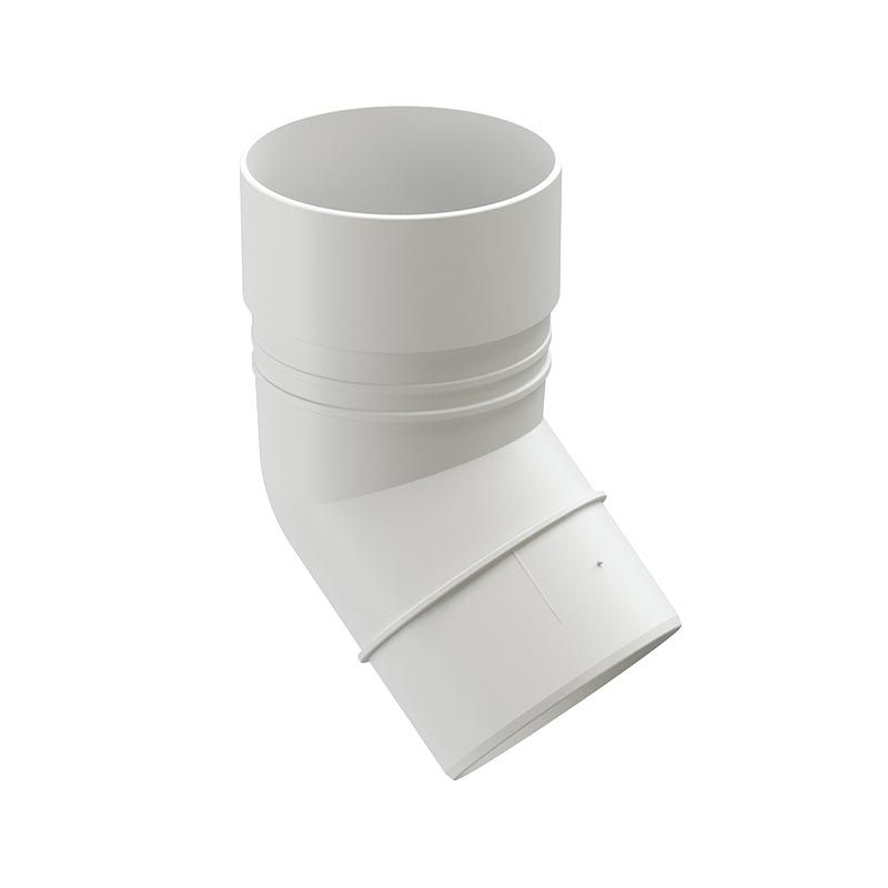 Колено Dacha 80мм 45гр белый 