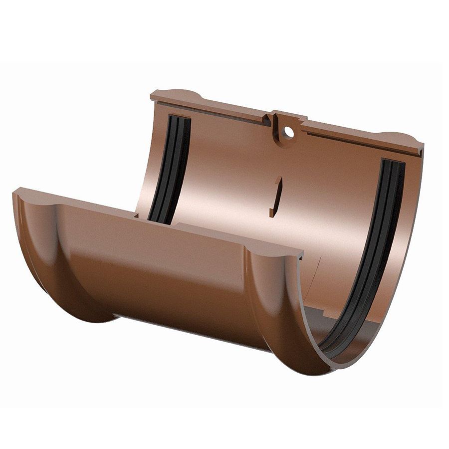 Соединитель желоба ТН коричневый (70) 