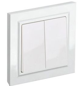 Выключатель 2-кл. СП BRITE ВСР10-2-0-БрБ 10А в сборе бел. IEK
