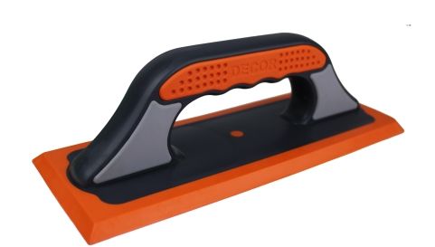 Терка 100 х 250 мм мягкая оранжевая резина 3К DECOR