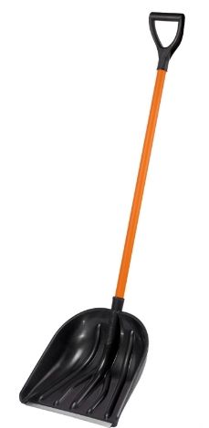 Лопата снеговая 410х460 пластиковая Купец алюм. черенок V рукоятка